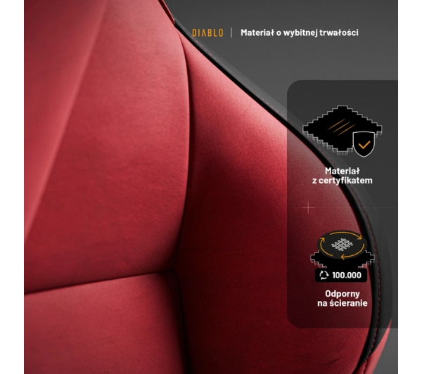 Diablo Chairs X.One Prime Normal Size Bloody Mary Gamingowy Do 140kg Tkanina Czerwony - Kup na Raty - RRSO 0%