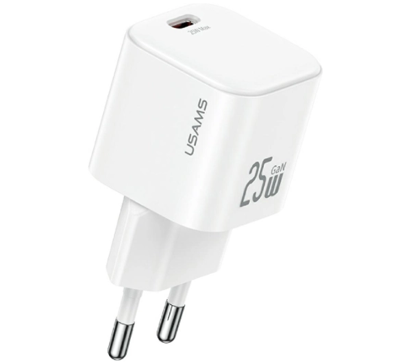 USAMS JC Series CC289 25W GaN Mini USB-C Biały