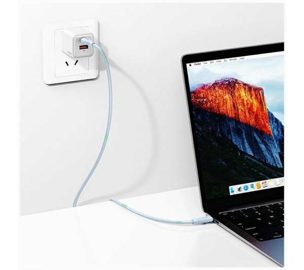 USAMS Green Series 60W USB-C do USB-C 1m Różowy