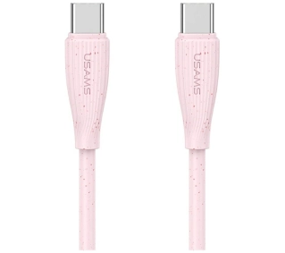 USAMS Green Series 60W USB-C do USB-C 1m Różowy