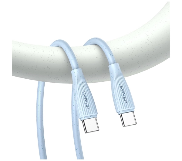 USAMS Green Series 60W USB-C do USB-C 1m Różowy