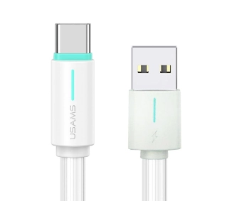 USAMS 3A YU Series USB-C do USB-A 1m Biały