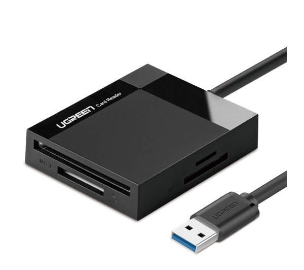 UGREEN CR125 4w1 CF/TF/SD/MS Czarny