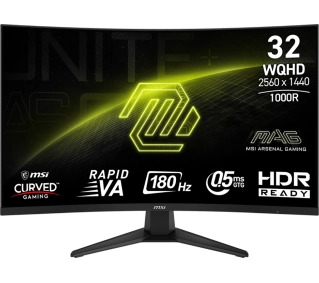 MSI MAG 325CQF 31,5" 2K Rapid VA 180Hz 0,5ms GTG Zakrzywiony Gamingowy - Kup na Raty - RRSO 0%