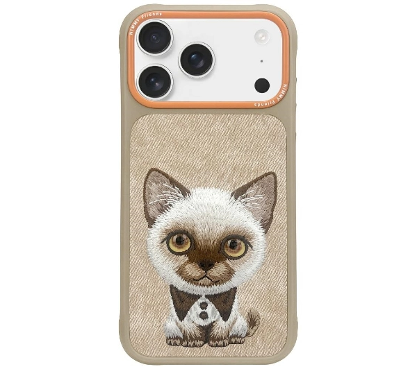 Etui Nimmy Big Eyed Pet 2.0 Cat do iPhone 17 beżowy
