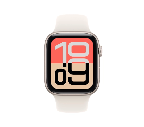 Apple Watch SE 3gen GPS koperta 40mm z aluminium Księżycowa poświata pasek sportowy Księżycowa poświata S/M - ⚡ BESTSELLERY ⚡ - Kup na Raty - RRSO 0%