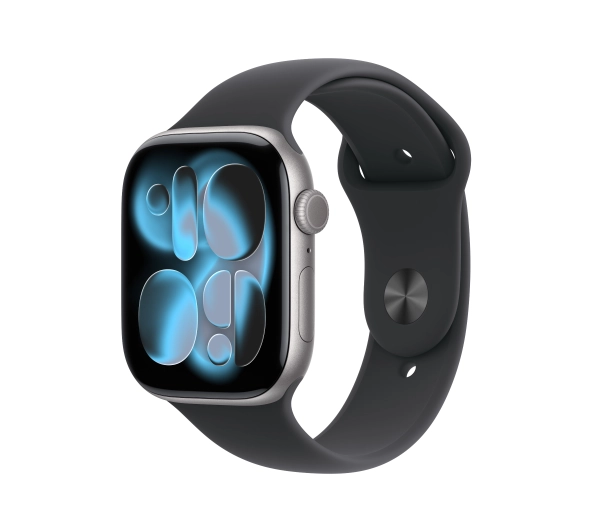 Apple Watch Series 11 GPS 46mm z aluminium Gwiezdna szarość Pasek sportowy Czarny M/L