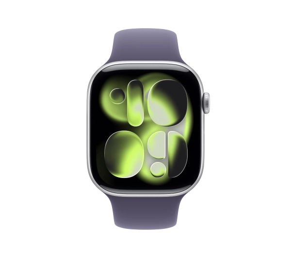 Apple Watch Series 11 GPS 42mm z aluminium Srebrny Pasek sportowy Mleczny fiolet M/L - Kup na Raty - RRSO 0%