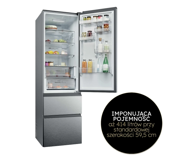 Haier HTR3620ENMG No Frost 205cm Zdalne sterowanie Inox - Kup na Raty - RRSO 0%