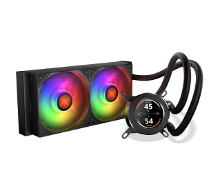 Krux HydroGlance 240 ARGB LCD Czarny - Kup na Raty - RRSO 0%