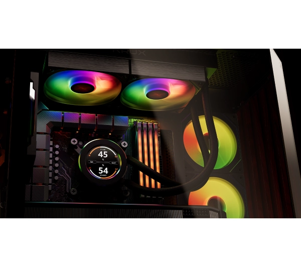 Krux HydroGlance 240 ARGB LCD Czarny - Kup na Raty - RRSO 0%