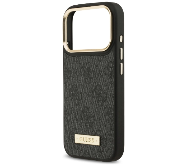 Guess 4G Logo Plate MagSafe do iPhone 17 Pro czarny