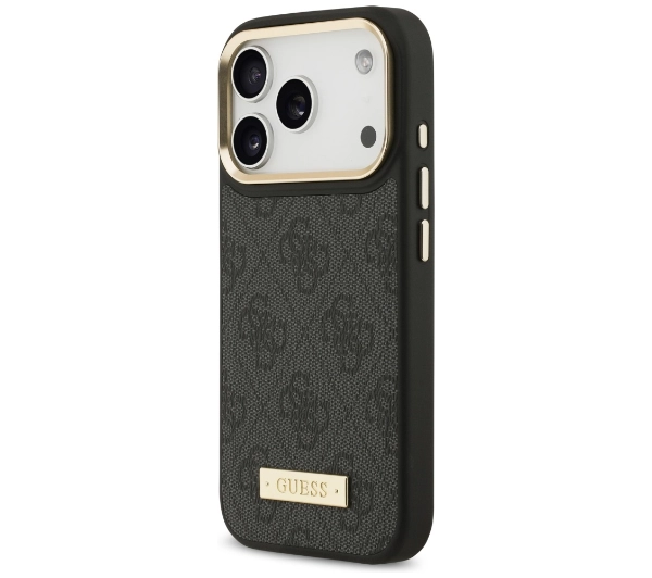 Guess 4G Logo Plate MagSafe do iPhone 17 Pro czarny