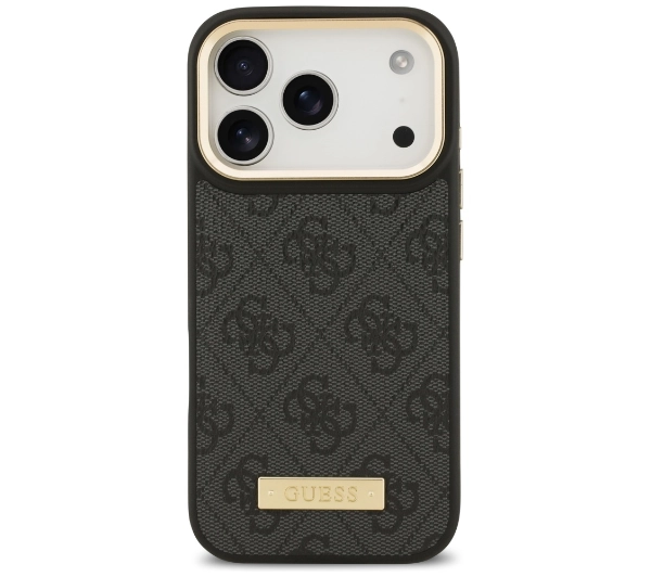 Guess 4G Logo Plate MagSafe do iPhone 17 Pro czarny