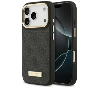 Guess 4G Logo Plate MagSafe do iPhone 17 Pro czarny