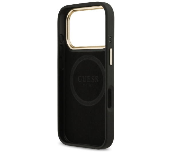 Guess 4G Logo Plate MagSafe do iPhone 17 Pro czarny