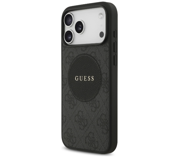 Guess 4G Circle Classic Logo MagSafe do iPhone 17 Pro Max Czarny