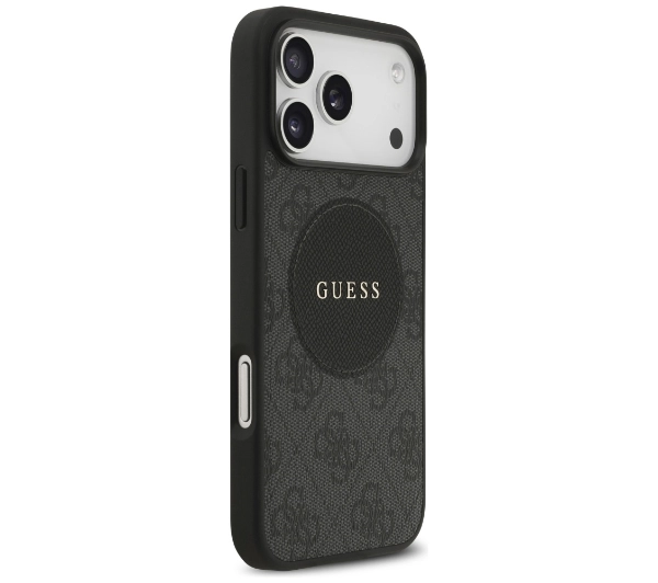 Guess 4G Circle Classic Logo MagSafe do iPhone 17 Pro Max Czarny