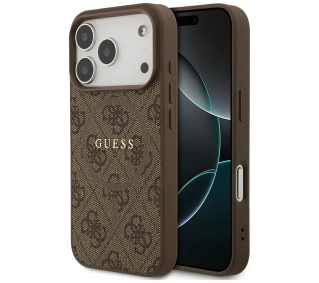 Guess 4G Ring Classic Logo MagSafe do iPhone 17 Pro brązowy