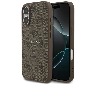 Guess 4G Ring Classic Logo MagSafe do iPhone 17 brązowy