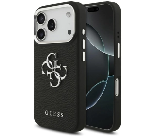 Guess Grained Big 4G Classic Logo do iPhone 17 Pro czarny