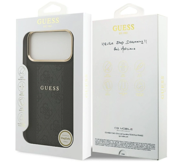Guess 4G Stripe MagSafe do iPhone 17 Pro Max czarny