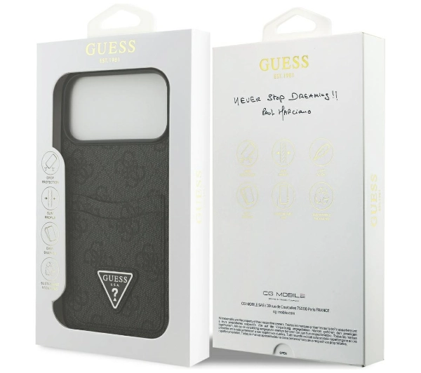 Guess 4G Double Card Triangle do iPhone 17 Pro Max czarny