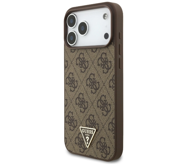 Guess 4G Strap Triangle Logo MagSafe do iPhone 17 Pro Max brązowy