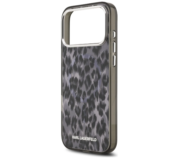 Karl Lagerfeld IML Leopard Pattern MagSafe do iPhone 17 Pro Max Czarny
