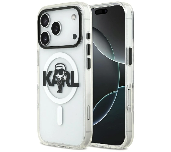 Karl Lagerfeld IML Karl Sketch Logo MagSafe do iPhone 17 Pro Przezroczysty