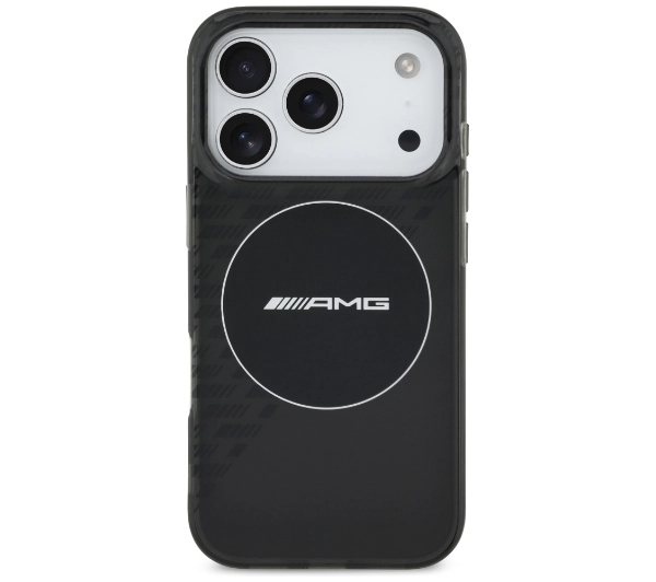 AMG Double Layer Transparent Smocked MagSafe do iPhone 17 Pro czarny