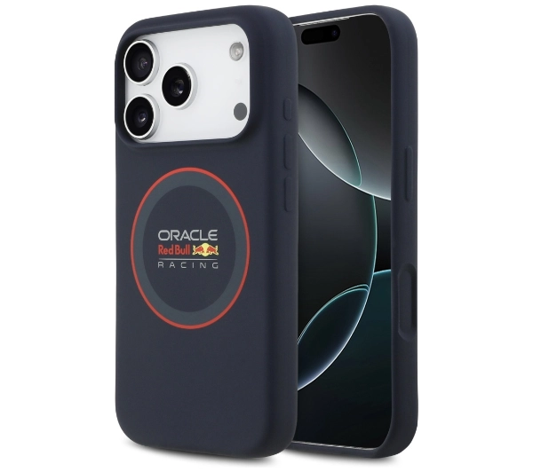 Red Bull Racing Silicone Red Ring MagSafe do iPhone 17 Pro Granatowy