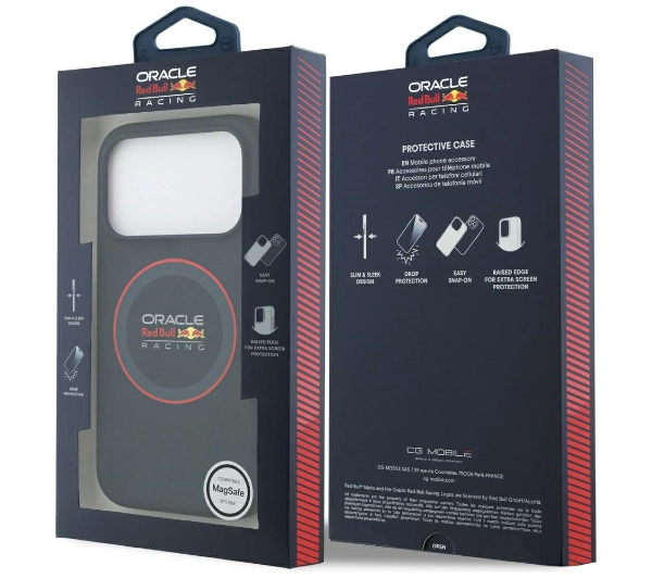 Red Bull Racing Silicone Red Ring MagSafe do iPhone 17 Pro Granatowy