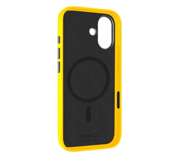 Yaxo Leather Gear Slim Case MagSafe do iPhone 17 Żółty