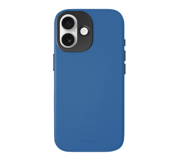 Yaxo Leather Gear Slim Case MagSafe do iPhone 17 Niebieski