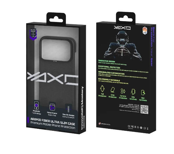 Yaxo Aramid Fiber Ultra Slim Case MagSafe iPhone 17 Pro Max Czarny