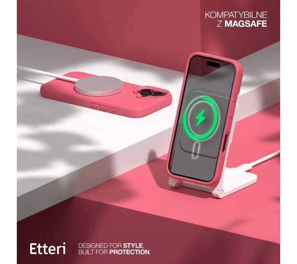Etteri Silicone Case do iPhone 16 Malinowy