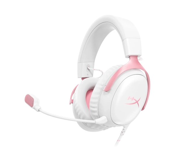 HyperX Cloud III Nauszne Biało-Różowe