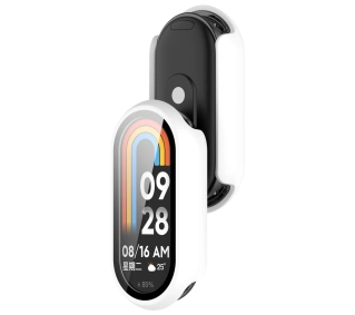 Bizon ze szkłem do Xiaomi Smart Band 10 biały