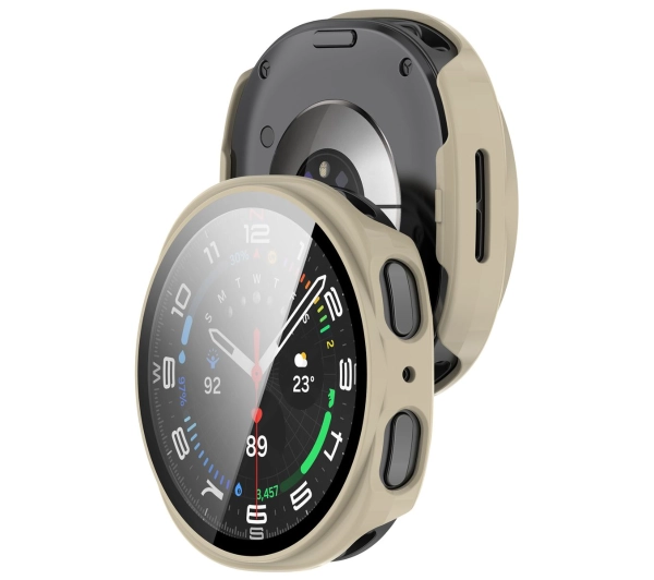 Bizon ze szkłem do Samsung Galaxy Watch 8 Classic 46 mm beżowy