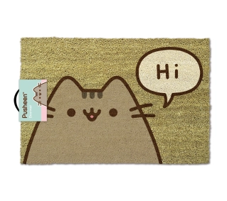 Pyramid Coir Doormat  Pusheen Says Hi