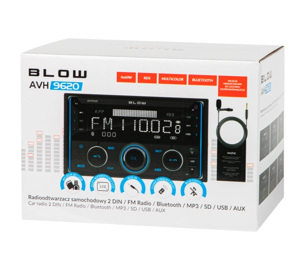 BLOW AVH-9620 z USB 4x60W Bluetooth 