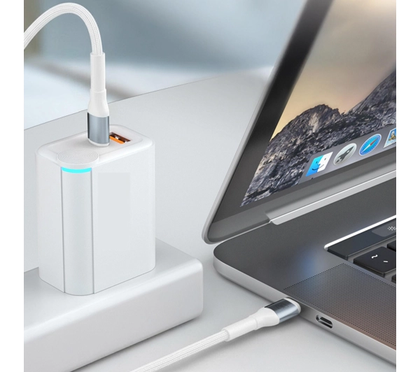 3mk Hyper Cable N-SERIES USB-C do USB-C 1m 20V/3 A 60W Biały