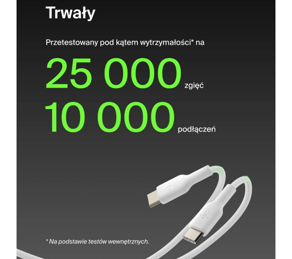 Belkin BoostCharge USB-C do USB-C 60W 1m Biały