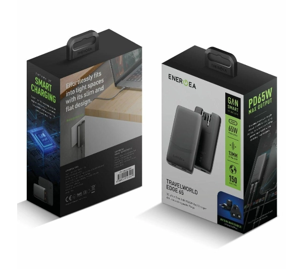 Energea TravelWorld Edge 65W 2x USB-C Grafitowy