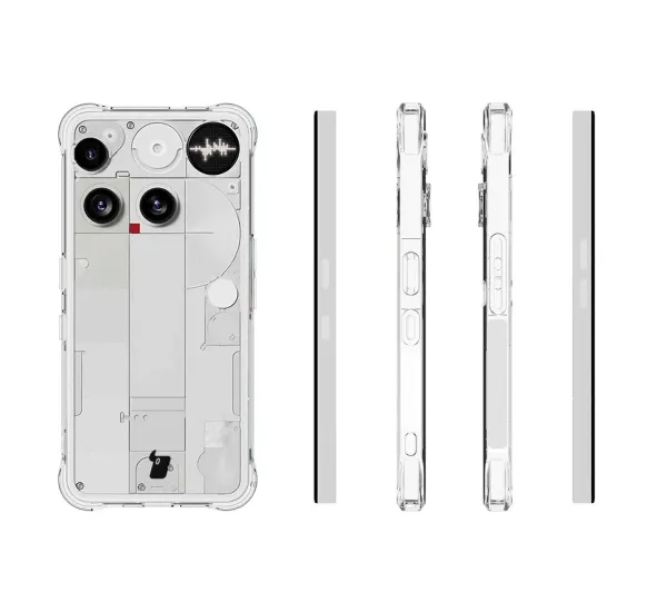 Bizon elastyczne etui Salpa + 2x szkło hartowane Clear Pack do Nothing Phone (3)