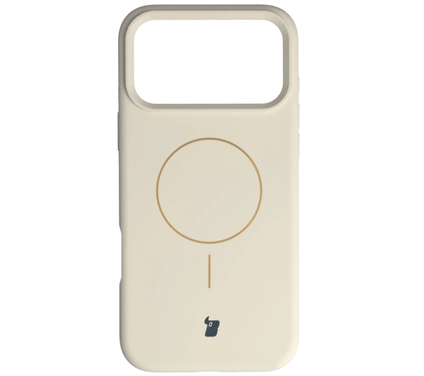 Bizon Silikonowe Soft  z MagSafe do Apple iPhone 17 Pro Max Ecru