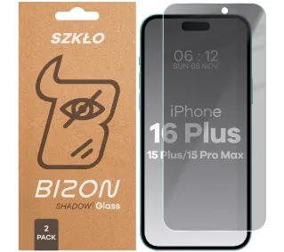 Bizon prywatyzujące Clear Shadow Duo do iPhone 15 Plus / 15 Pro Max / 16 Plus