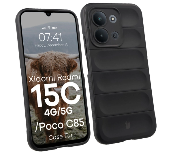 Bizon Pancerne Tur do Xiaomi Redmi 15C 4G / 5G / POCO C85 4G Czarny