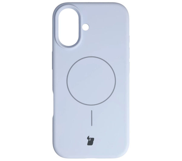 Bizon Silikonowe Soft  z MagSafe do Apple iPhone 17 Jasnoniebieski